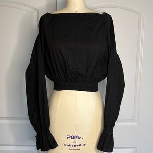Oak + Fort Long Sleeve Crop Blouse